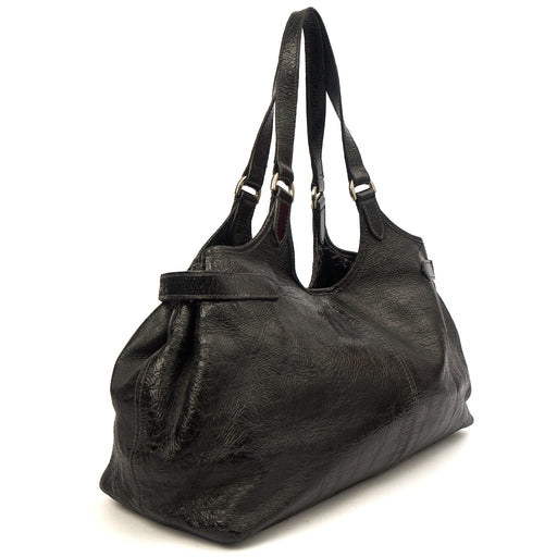 Picture of Mulberry Tote Somerset Tote in Black, Crinkle Patent