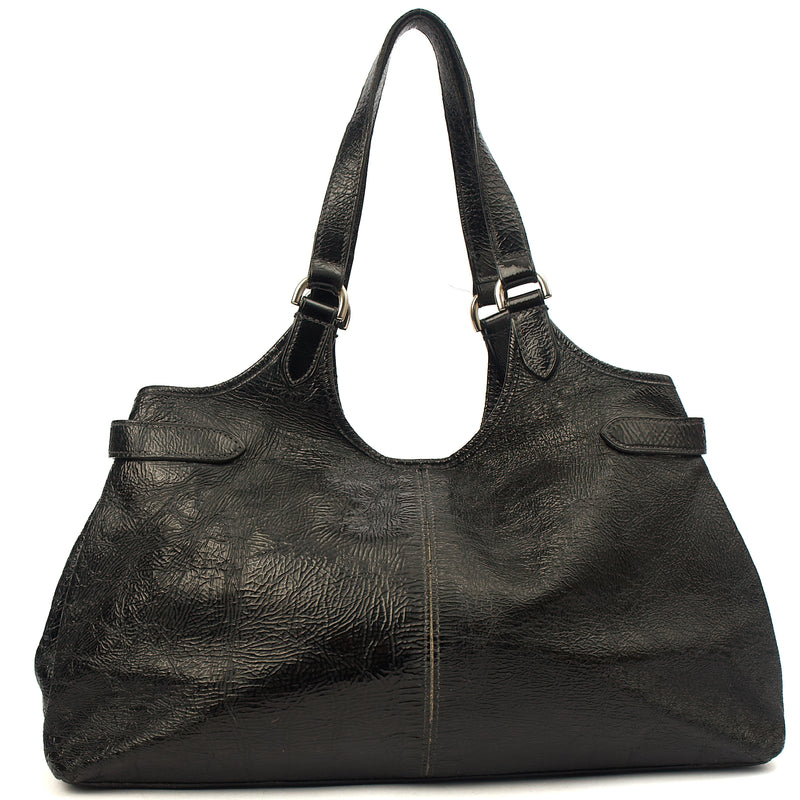 Picture of Mulberry Tote Somerset Tote in Black, Crinkle Patent