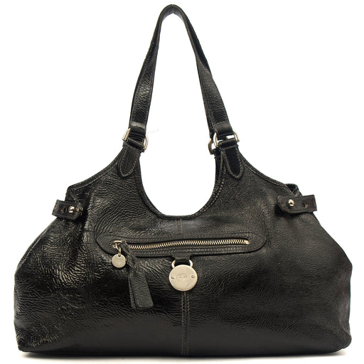 Picture of Mulberry Tote Somerset Tote in Black, Crinkle Patent