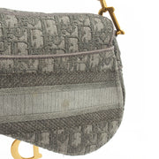 Picture of Christian Dior Cross Body Saddle Bag in Blue, Dior Oblique Embroidery