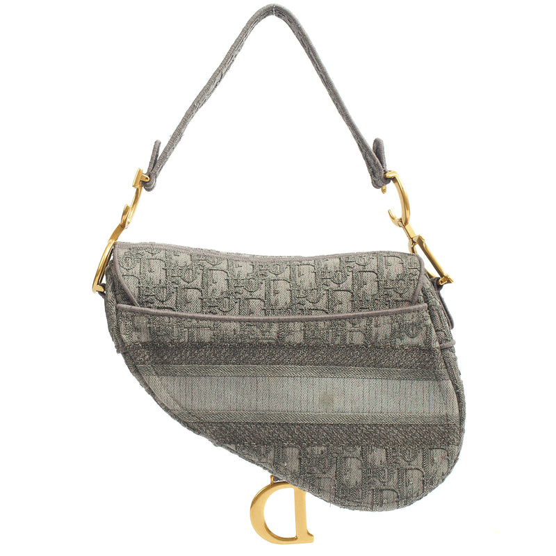 Picture of Christian Dior Cross Body Saddle Bag in Blue, Dior Oblique Embroidery