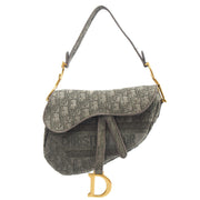 Picture of Christian Dior Cross Body Saddle Bag in Blue, Dior Oblique Embroidery