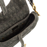 Picture of Christian Dior Cross Body Saddle Bag in Blue, Dior Oblique Embroidery