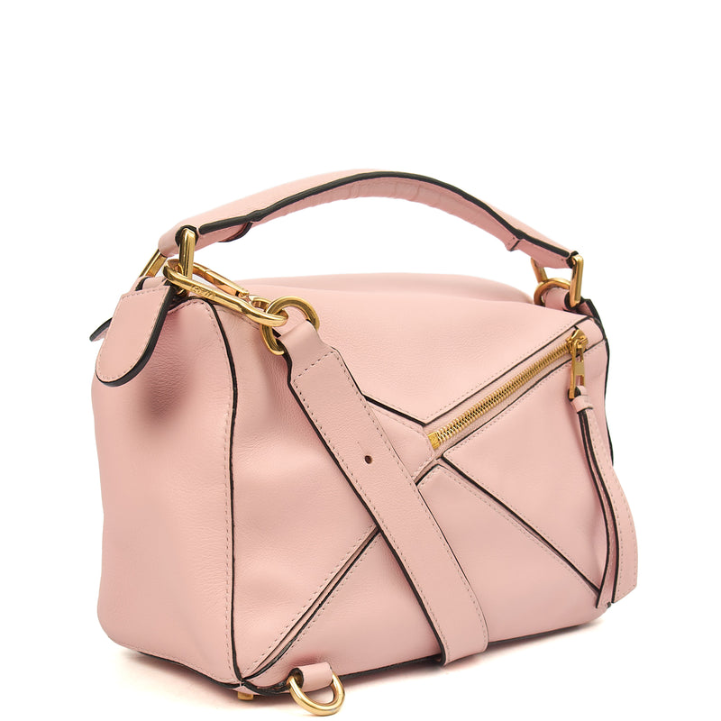 Picture of Loewe Cross Body Puzzle - Medium in Icy Pink, Leather