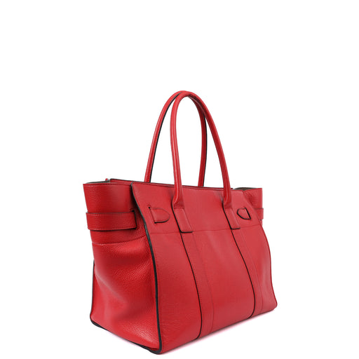 Picture of Mulberry Tote Zipped Bayswater in Red, Calfskin Leather