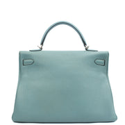 Picture of Hermes Tote Kelly 35 in Bleu Jean, Togo Leather