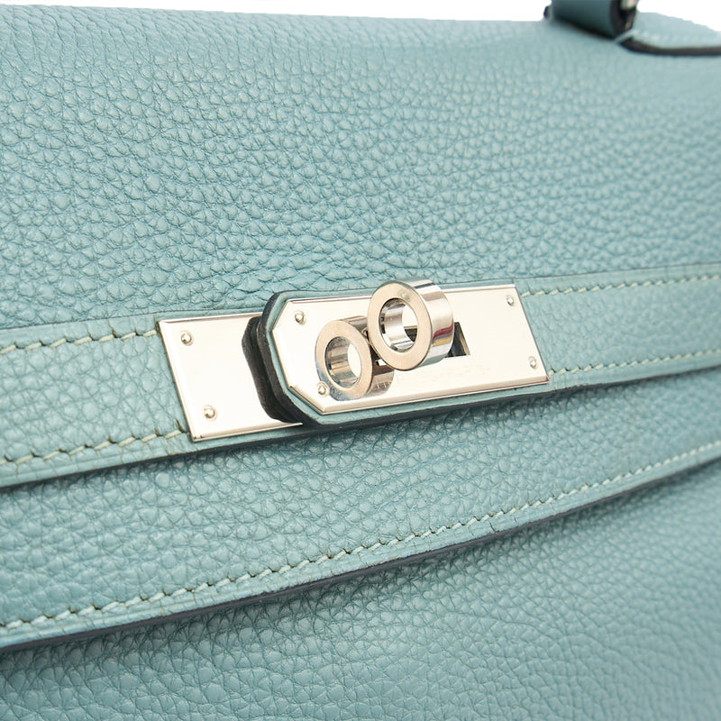 Picture of Hermes Tote Kelly 35 in Bleu Jean, Togo Leather