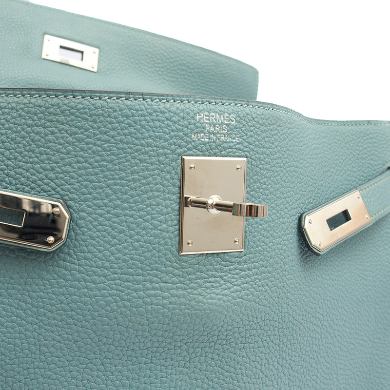 Picture of Hermes Tote Kelly 35 in Bleu Jean, Togo Leather