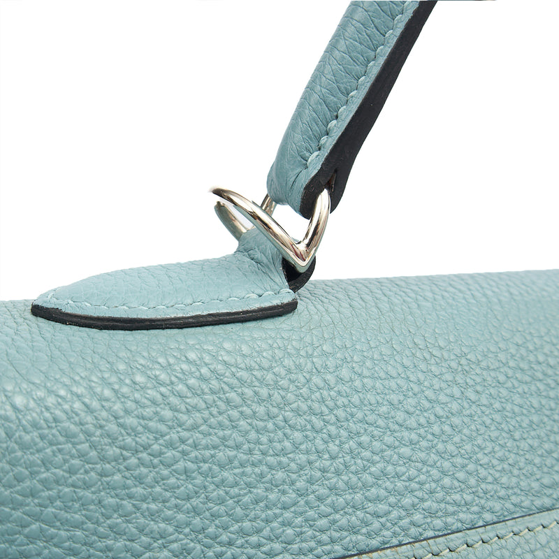 Picture of Hermes Tote Kelly 35 in Bleu Jean, Togo Leather