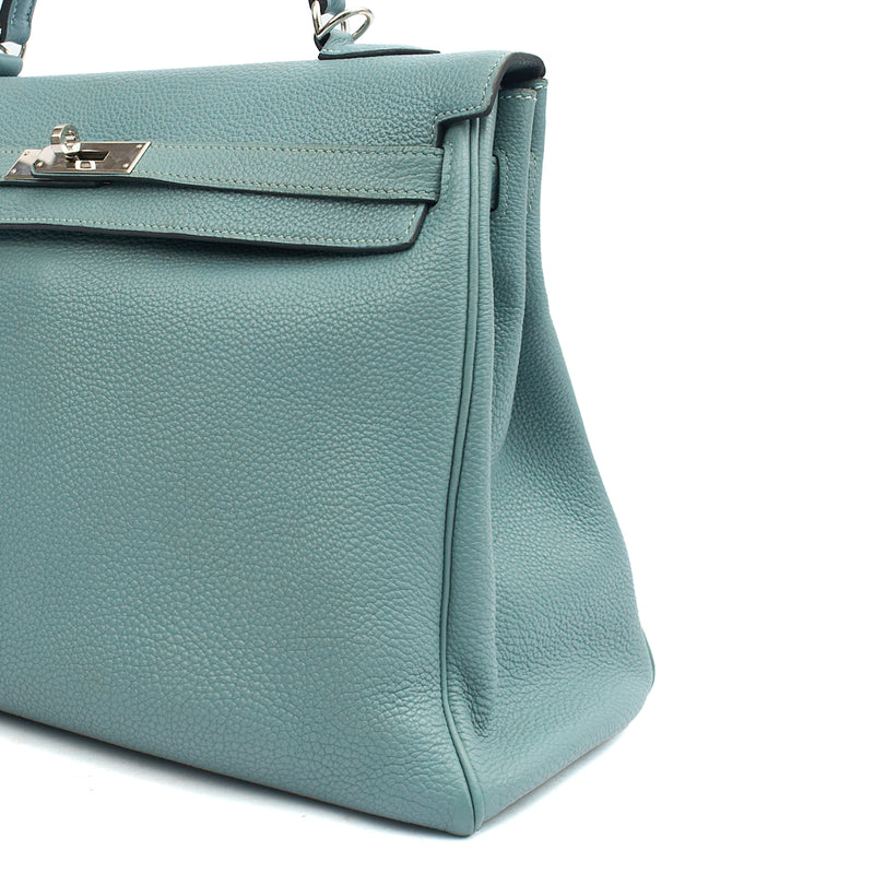 Picture of Hermes Tote Kelly 35 in Bleu Jean, Togo Leather