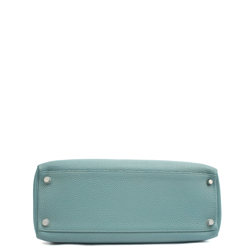 Picture of Hermes Tote Kelly 35 in Bleu Jean, Togo Leather