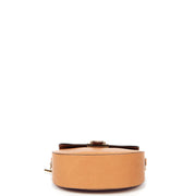 Picture of Aspinal of London Shoulder Bag Letterbox Saddle Bag in Brown, Leather