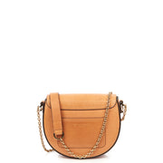 Picture of Aspinal of London Shoulder Bag Letterbox Saddle Bag in Brown, Leather