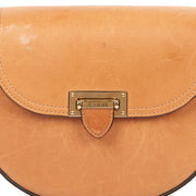 Picture of Aspinal of London Shoulder Bag Letterbox Saddle Bag in Brown, Leather