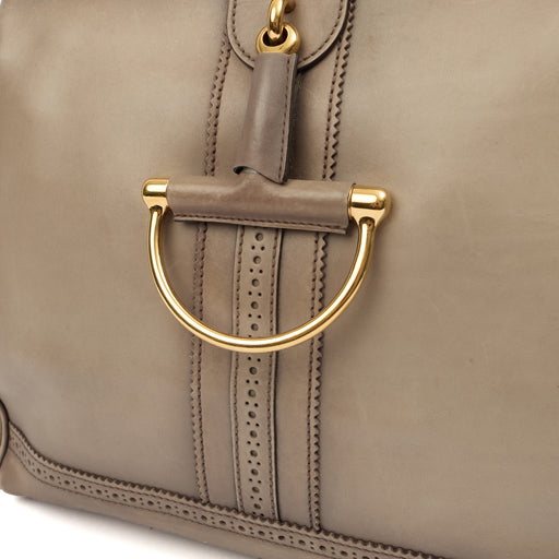 Picture of Gucci Tote Hassler Horsebit Hobo in Grey, Leather