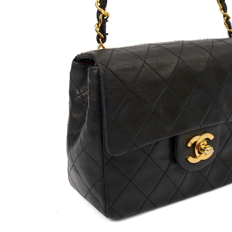 Picture of Chanel Cross Body Classic - Mini (Square) in Black, Lambskin Leather