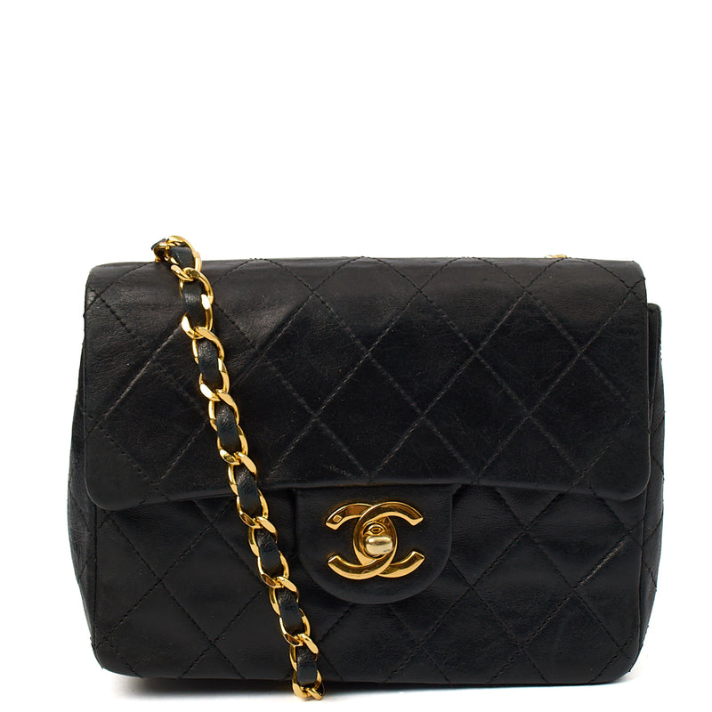 Picture of Chanel Cross Body Classic - Mini (Square) in Black, Lambskin Leather