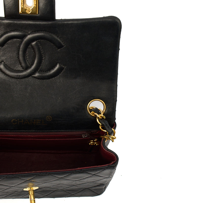 Picture of Chanel Cross Body Classic - Mini (Square) in Black, Lambskin Leather