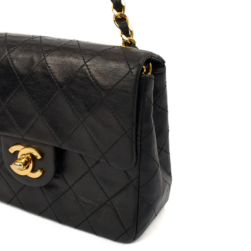Picture of Chanel Cross Body Classic - Mini (Square) in Black, Lambskin Leather