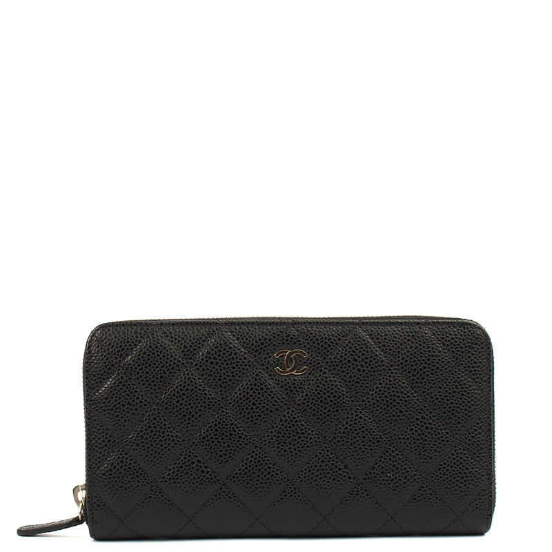 Picture of Chanel Purse Zip Wallet in Black, Caviar Leather