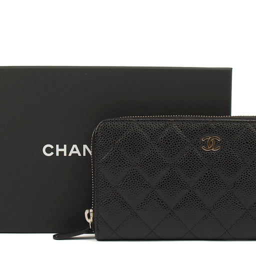 Picture of Chanel Purse Zip Wallet in Black, Caviar Leather