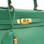 Picture of Hermes Top Handle Kelly 28 in Vert Vertigo, Courchevel Leather