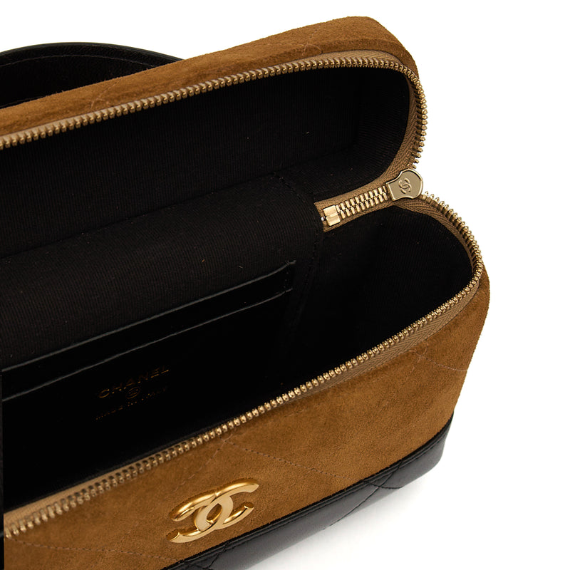 Picture of Chanel Top Handle Vanity - Small in Neutral, Suede