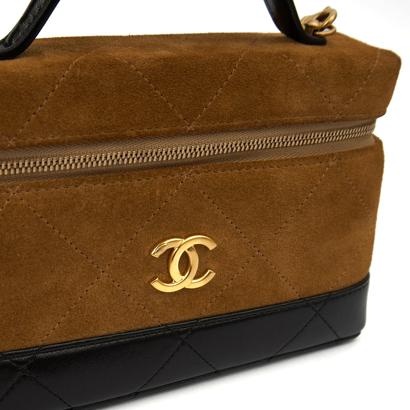 Picture of Chanel Top Handle Vanity - Small in Neutral, Suede