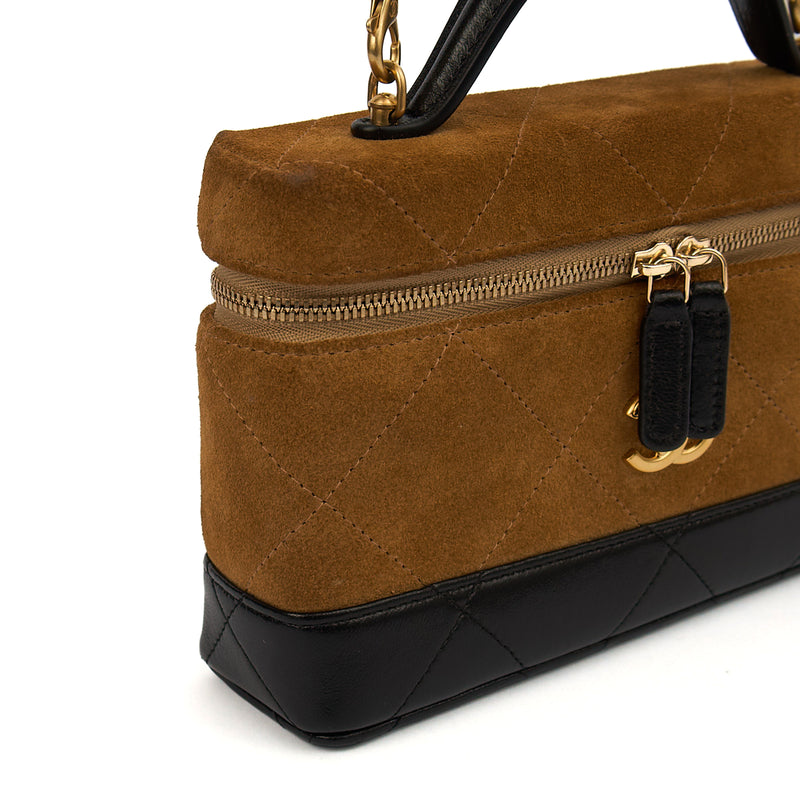 Picture of Chanel Top Handle Vanity - Small in Neutral, Suede