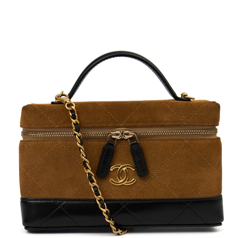 Picture of Chanel Top Handle Vanity - Small in Neutral, Suede