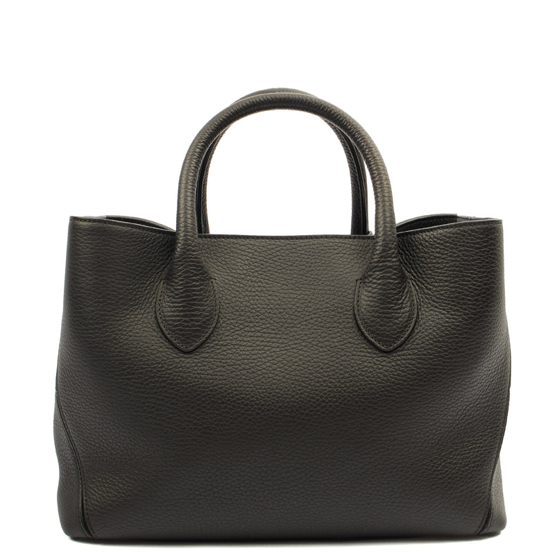 Picture of Aspinal of London Tote London Tote - Midi in Black, Leather