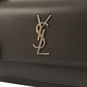 Picture of Saint Laurent Cross Body Sunset - Medium in Grey, Calfskin Leather