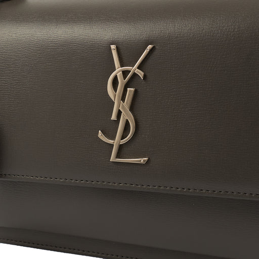 Picture of Saint Laurent Cross Body Sunset - Medium in Grey, Calfskin Leather
