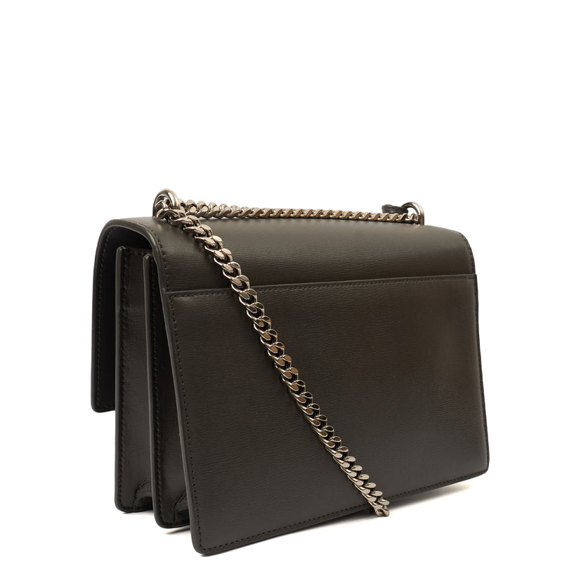 Picture of Saint Laurent Cross Body Sunset - Medium in Grey, Calfskin Leather