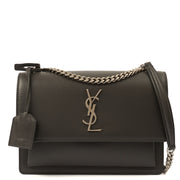 Picture of Saint Laurent Cross Body Sunset - Medium in Grey, Calfskin Leather