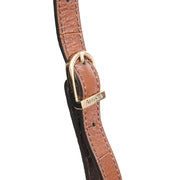 Picture of Aspinal of London Bucket Bag Padlock Bucket Bag in Brown, Exotic Effect Leather