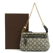 Picture of Louis Vuitton Mini Bag Mini Pochette Accessoires in Mini Lin Ebene, Canvas