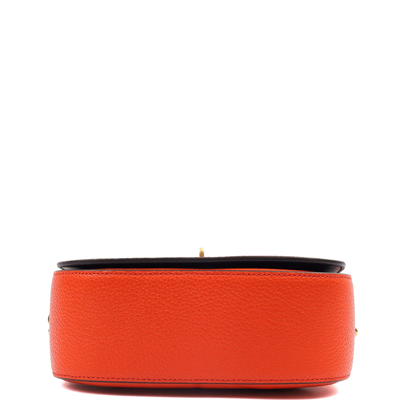 Picture of Mulberry Cross Body Darley Shoulder Bag  in Orange, Leather