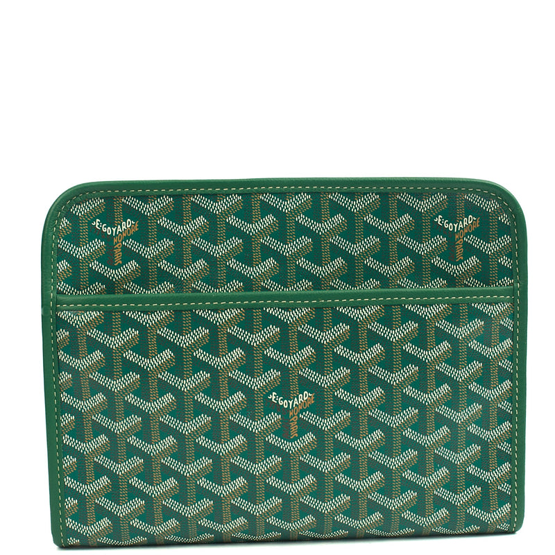 Picture of Goyard Clutch Jouvence Toiletry Pouch MM in Green, Leather
