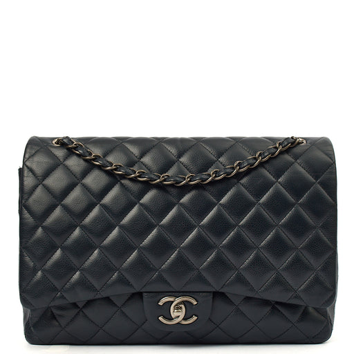 Picture of Chanel Shoulder Bag Classic - Maxi in Navy, Lambskin Leather