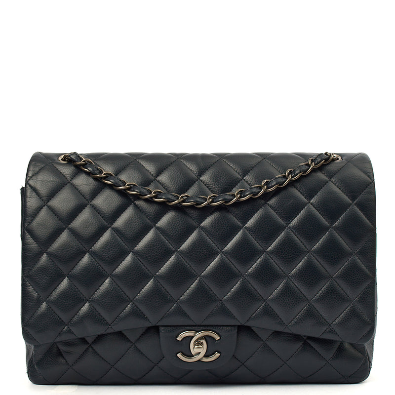Picture of Chanel Shoulder Bag Classic - Maxi in Navy, Lambskin Leather