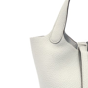 Picture of Hermes Bucket Bag Picotin 18 in Bleu Pale, Clemence Leather