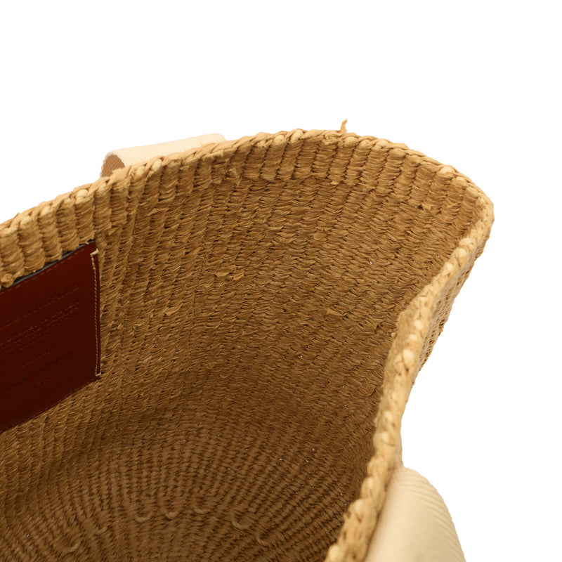 Picture of Chloe Tote Woody Basket in Neutral, Raffia