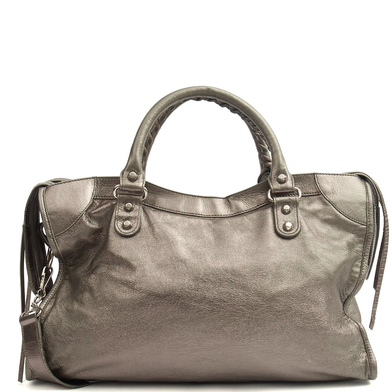 Picture of Balenciaga Tote Classic City in Metallic, Veau (Calfskin)