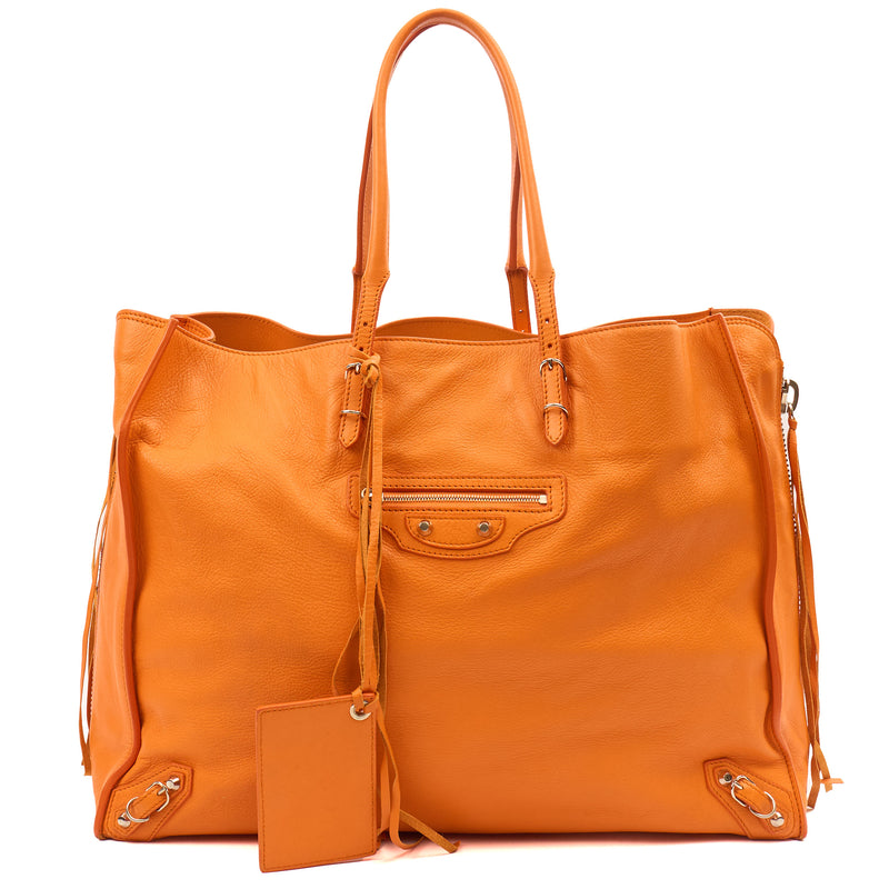 Balenciaga Tote Papier A3 Tote in Orange, Leather