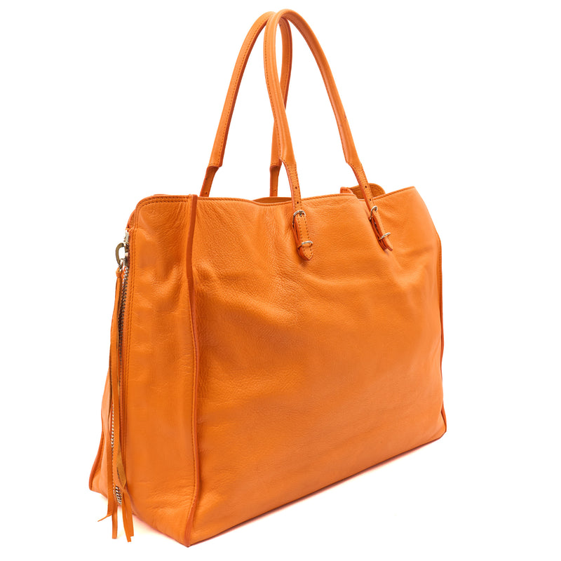 Balenciaga Tote Papier A3 Tote in Orange, Leather