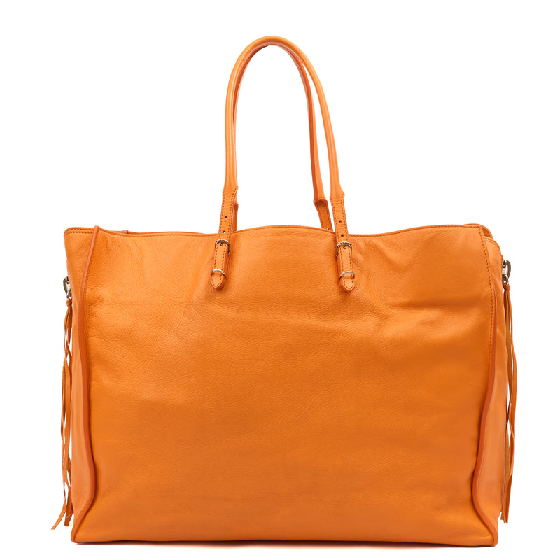 Picture of Balenciaga Tote Papier A3 Tote in Orange, Leather