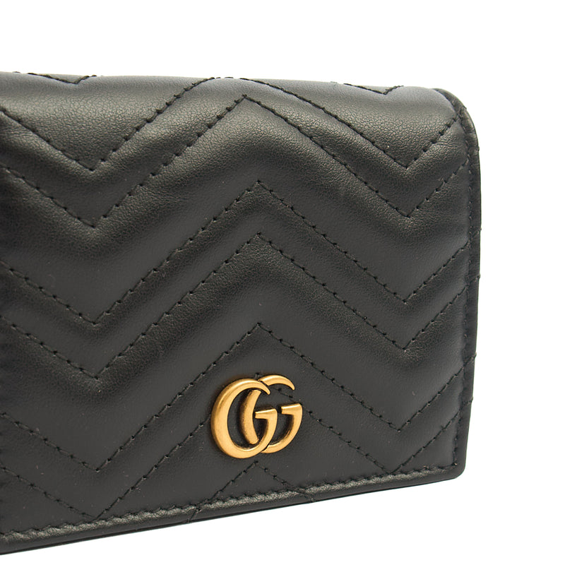 Picture of Gucci Wallet Bi-fold Marmont Wallet in Black, Leather