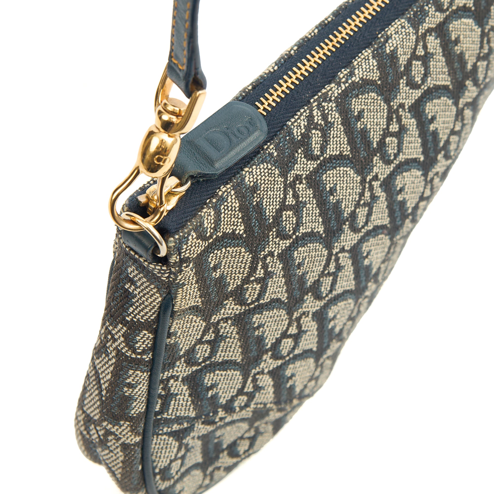 Christian Dior Mini Bag Saddle Pochette in Denim, Dior Oblique