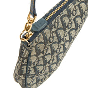 Picture of Christian Dior Mini Bag Saddle Pochette in Denim, Dior Oblique Embroidery
